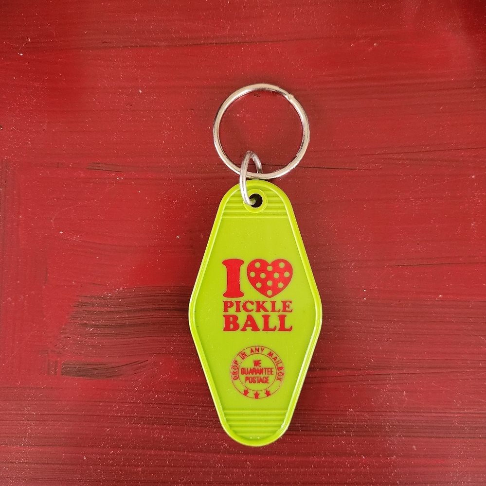 I Love Pickleball Keychain Only 1 Left